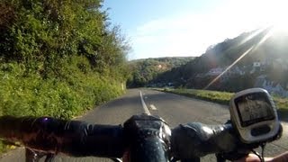 preview picture of video 'GoPro First Person Cycling Descent - Speedometer in shot 53mph 85.5 km/h'