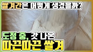 쏟아져 나오는 쌀겨