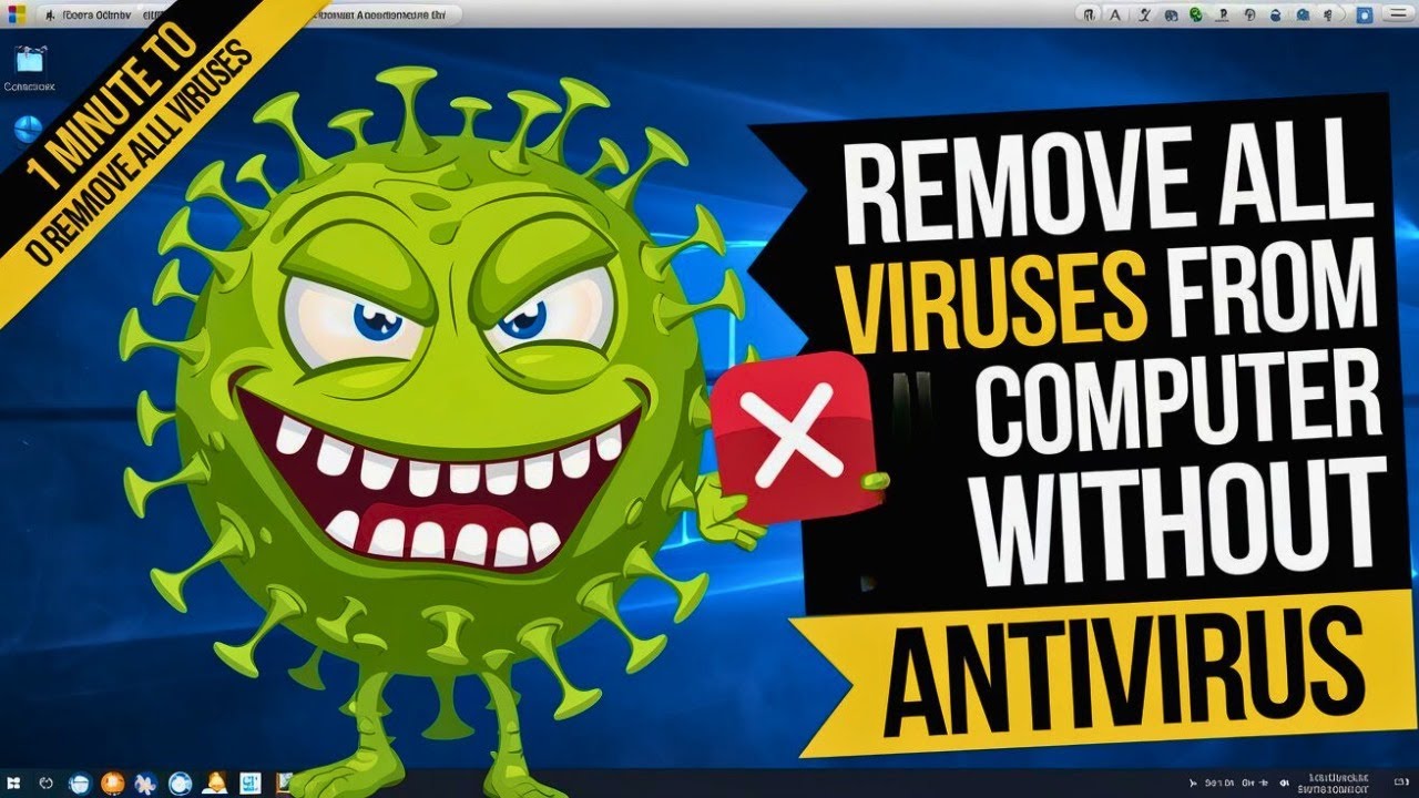 Remove ALL VIRUSES from your computer IN 1 MINUTE WITHOUT ANTIVIRUS.