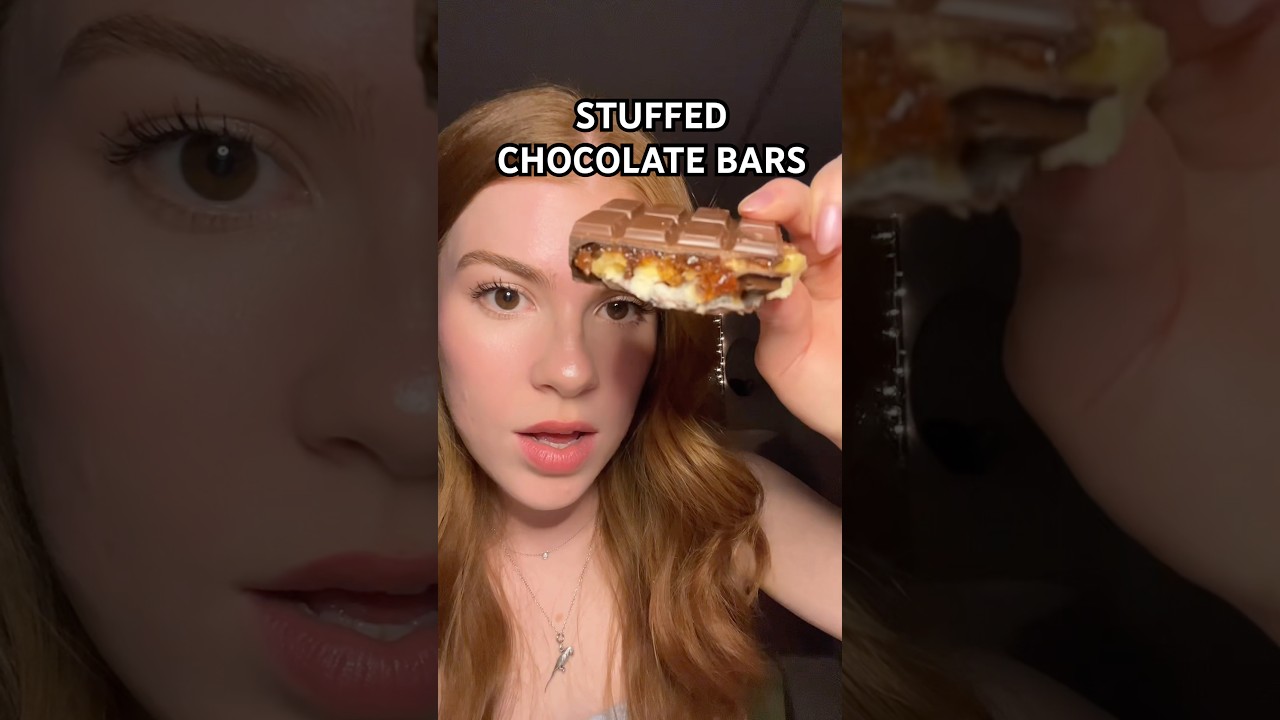 trying STUFFED chocolate bars from Vegan Delights! (vegandelights.se) #tastetest #mukbang #candy