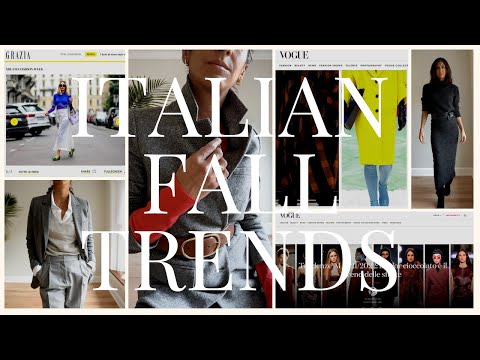 5 Italian Style Fall Fashion Trends 2021