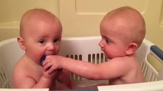 Twins Share A Pacifier | Cutest Moments | KYOOT