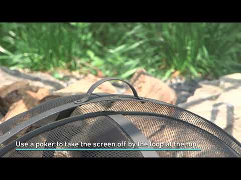 Ultimate Patio Easy Access Fire Pit Spark Screen Overview