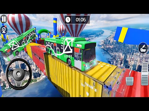 Sky Bus Mega Ramp Drive | Real BUS Ramp Stunt Games 3D