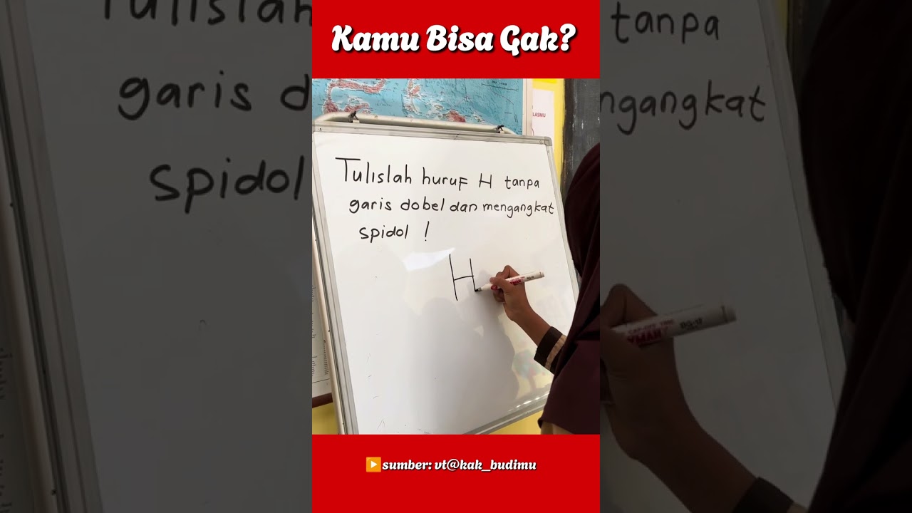 Tuliskan huruf H tanpa garis dobel