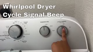 Turn off Dryer Cycle Signal on Whirlpool Dryer / Whirlpool Dryer Cycle Signal