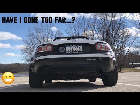 THE TOFU MIATA IS TOO DAMN LOUD! (ISR Muffler Delete Install)
