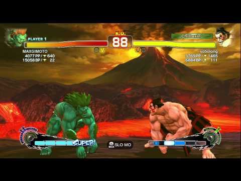 TOP BLANKA - MAXGIMOTO (Blanka) vs sobolong (Guile)  - Replay Match X360 - OTF
