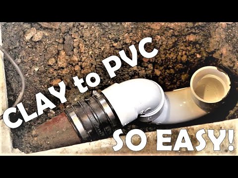 How to Connect Clay Pipe to PVC