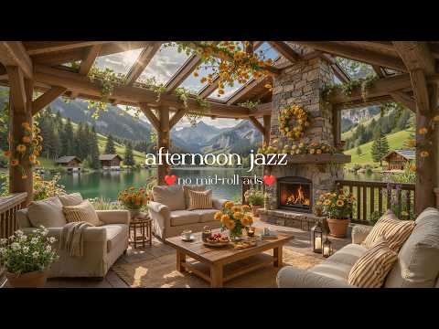Cozy Spring Jazz Jazz | Gentle Jazz In Cozy Cabin Overlook Beautiful Highland For Working, Relaxing