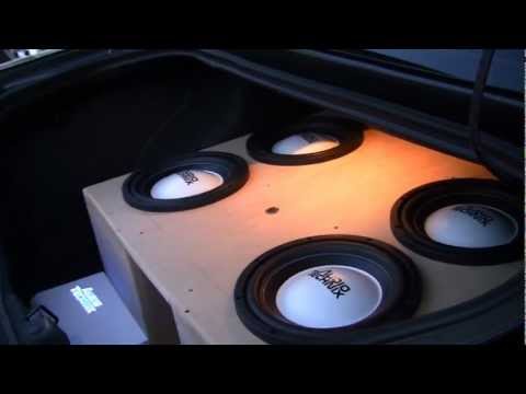 Twistedchild420's Wife's Dodge Challenger Install-100% Audiotechnix! 4  Tropo 10's on 2 AT 800.1's!