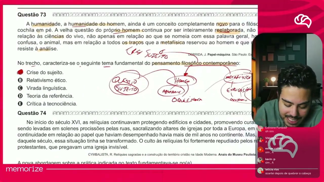 Resolução em Vídeo — Questão 73 ENEM 2020 PPL
