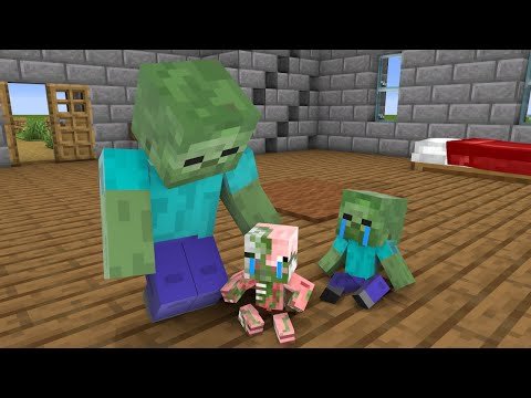 Baby Zombie and Baby Zombie Pigman - Sad Story - Minecraft Animation