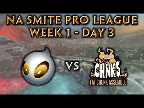 NA Smite Pro League Week 1, Day 3 - Team Dignitas vs. Fat Chunk Assemble