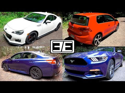 Subaru WRX vs Ford Mustang vs VW GTI vs Scion FRS (Subaru BRZ) Video