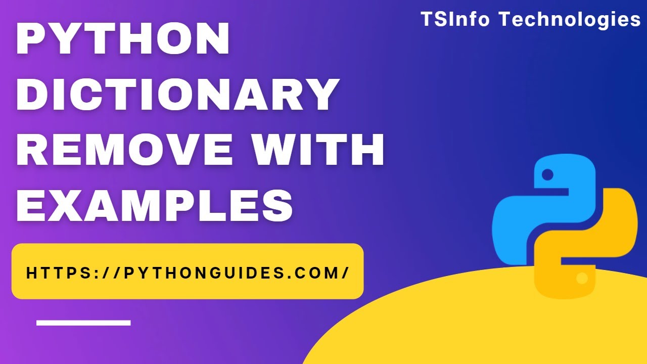 How to remove key from dictionary in Python | Python Dictionary Remove With Examples