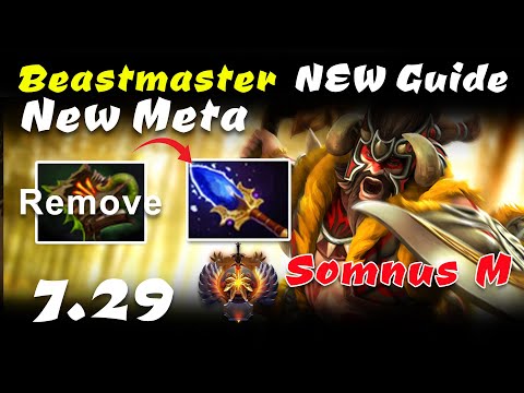 Dota 2 7.29 Beastmaster New Guide solo MID !!! No necronomicon no problem! Somnus M