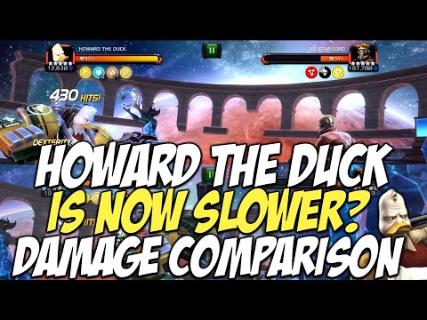 Buffed Howard The Duck Is Slower Than Pre Buff Howard?! | Damage Comparison | Contest Of Champions