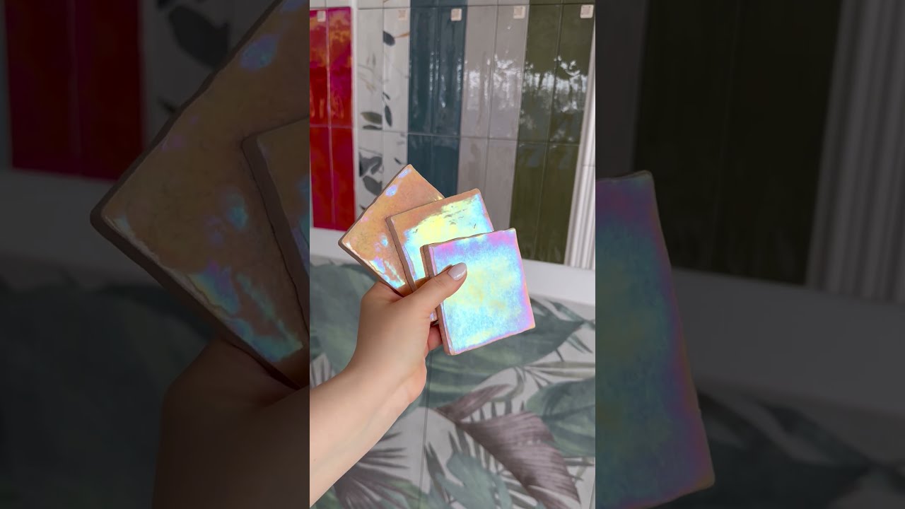 Niesamowita gra światła: Bursztynowe kafelki z efektem tęcz - płytki JOY Ambar 10x10 cm
