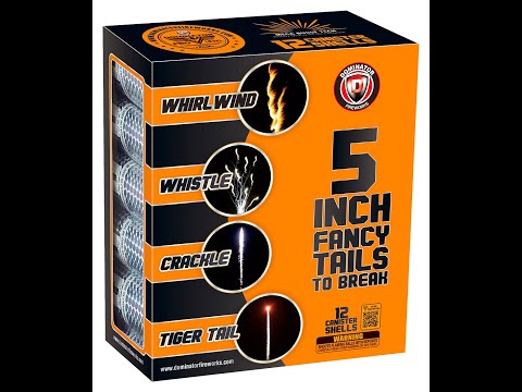 Jeff's Fireworks - 5 inch Fancy Tails to Break - Pro-Level: Dominator