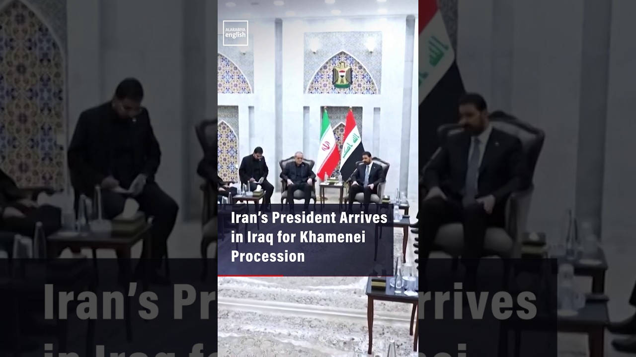 Video | Iran’s President Arrives in Iraq for Khamenei Procession