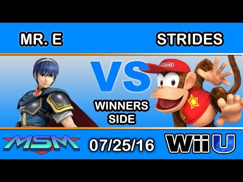 MSM 59 - SS | Mr. E (Marth) Vs. 2GG | Strides (Diddy Kong) Winners Side - Smash Wii U