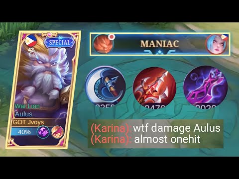 Aulus Maniac with this new build 🔥 (please try) #fypyoutube #mlbbcreatorcamp #jvoys