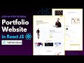 How To Make Portfolio Website With React JS Tailwind CSS React Portfolio Tutorial 2024
