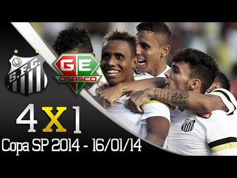 Copa SP 2014: Os 4 gols do Peixe contra o Grêmio Osasco!