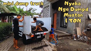 MINI DUMP TRUCK DI ISI PASIR LAGI... UDAH WAKTUNYA BAWA MUATAN