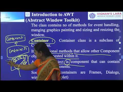 Lecture 55   AWT & Class hierarchy for Panel and Frame