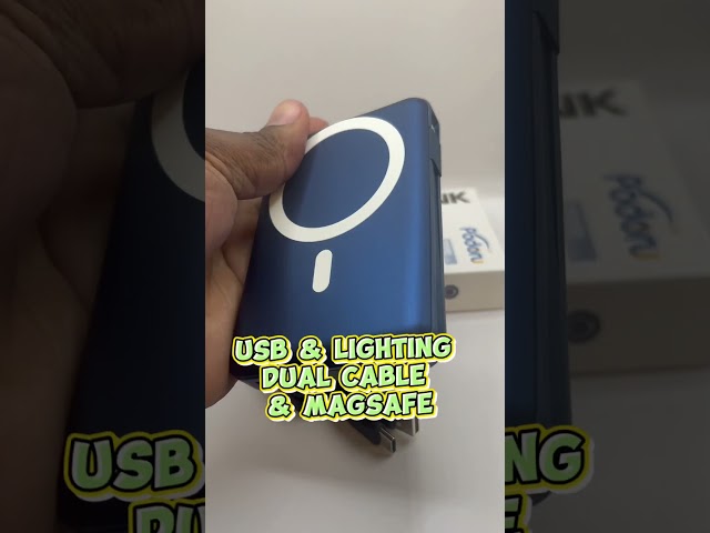 Vídeo relacionado con Podoru Power Bank para MagSafe,10000mAh Plegable Magnetico Bateria Portatil