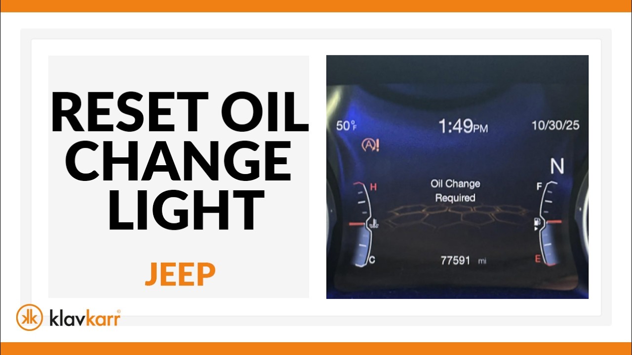[TUTO] Reset the Oil Change Light – JEEP
