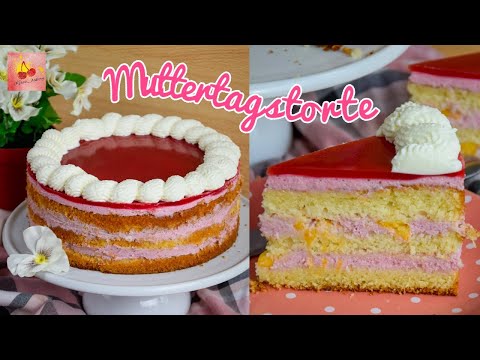 Erdbeer-Pfirsich-Torte/ Muttertagstorte