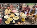 AMAZING Saag Paratha Cheapest Pakistani Street Food Cooking Cheap Eats Compilation