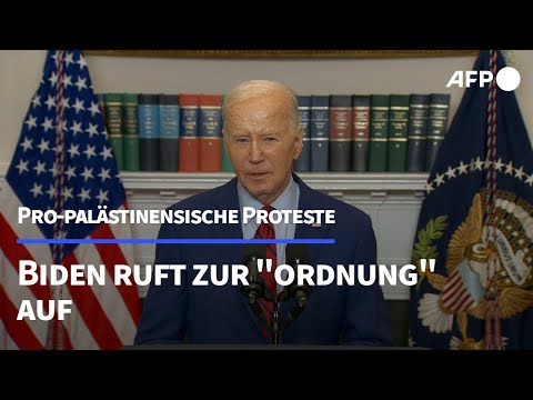 US-Präsident Biden ruft angesichts pro-palästinensischer Proteste zu "Ordnung" auf | AFP