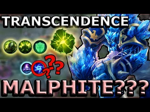 WHAT'S TRANSCENDENCE?! NEW RUNES MALPHITE IS ABSURD! NEW MALPHITE TOP GAMEPLAY! League of Legends