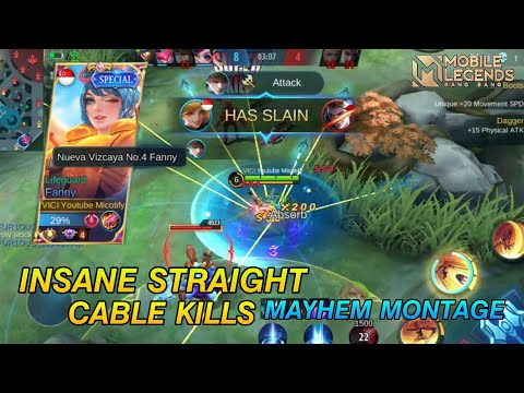 Fanny Insane Straight Cable Kill Mayhem Montage!! || 3x SC IN ACTUAL GAME || Micotify || MLBB