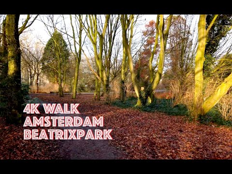 4K Nature Walk : Amsterdam Sunrise at Beatrixpark / Designed by Jakoba (Ko) Mulder / Walk 231