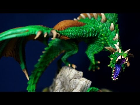 Painting Reaper Bones Narthrax Green Dragon