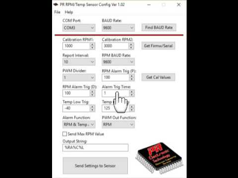PR RPM Sensor Config Software tutorial