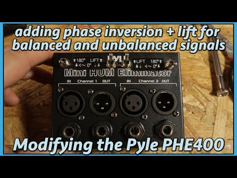How To Phase Flip Unbalanced Signals: Pyle PHE400 Modification for Phase and Ground Lift Switch