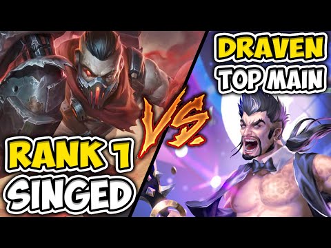I had to lane against a draven TOP main and this is what happened... (RANK 1 SINGED GAMEPLAY)