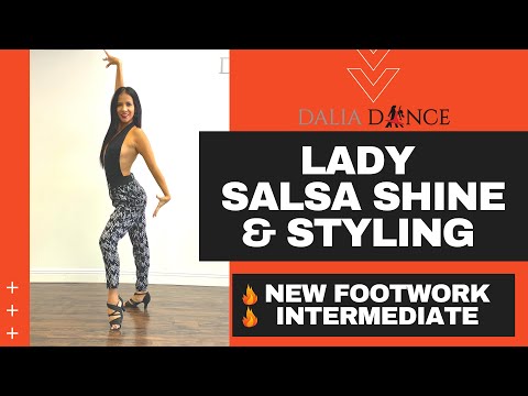 Salsa Shine for Ladies | 🔥NEW footwork 🔥| 8 counts/steps [ INTERMEDIATE ] 😲