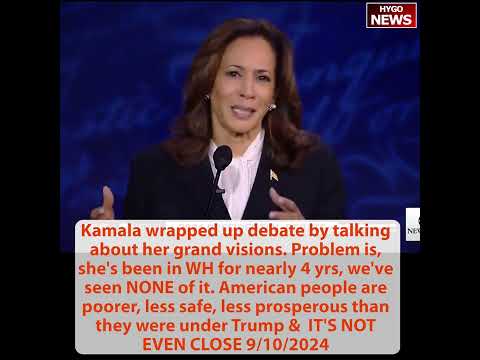 RFK: clearly biased; Kamala wrapped up debate talking grand visions Problem: she's been in WH 3.5 yr