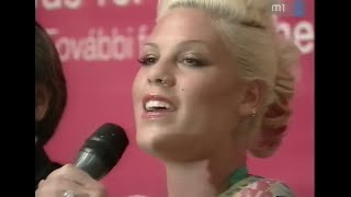 P!nk singing Janis Joplin in Budapest, right before her massive 2006 Kapcsolat Concert ✨🇭🇺
