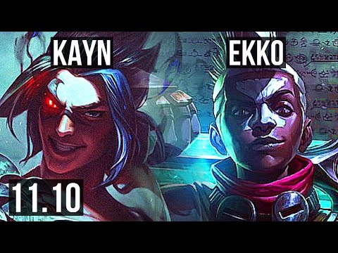 KAYN vs EKKO (JUNGLE) | 80% winrate, Legendary, 22/5/10 | BR Master | v11.10