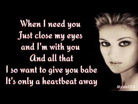 Celine Dion - When I Need You (lyrics) 90's Throwback