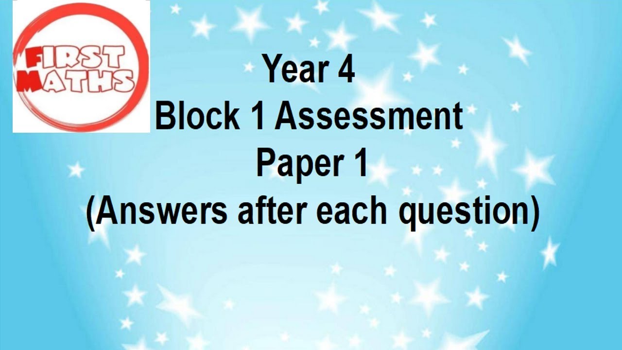 Year 4 Termly Maths Assessment