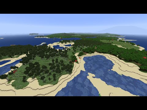 No Commentary Gaming - Minecraft Distant Horizons Mod Showcase with Terraforged (256 Render Distance) | 1440p 60 FPS